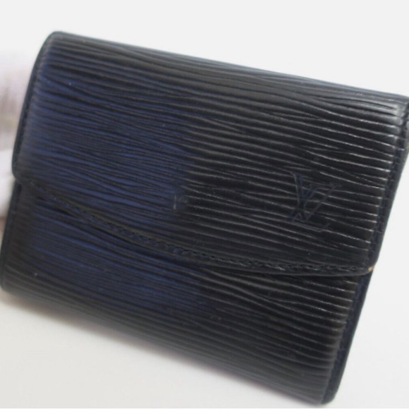 Authentic Louis Vuitton Black Epi Coin Purse Card Case EUC - Picture 2 of 13